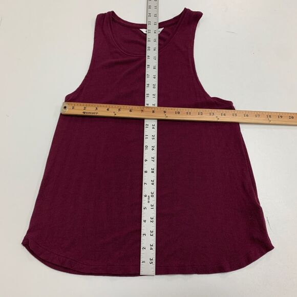 Athleta Well Rested Rib Sleep Tank Top Womens XS Extra Small Burgundy Breathable - Picture 6 of 13